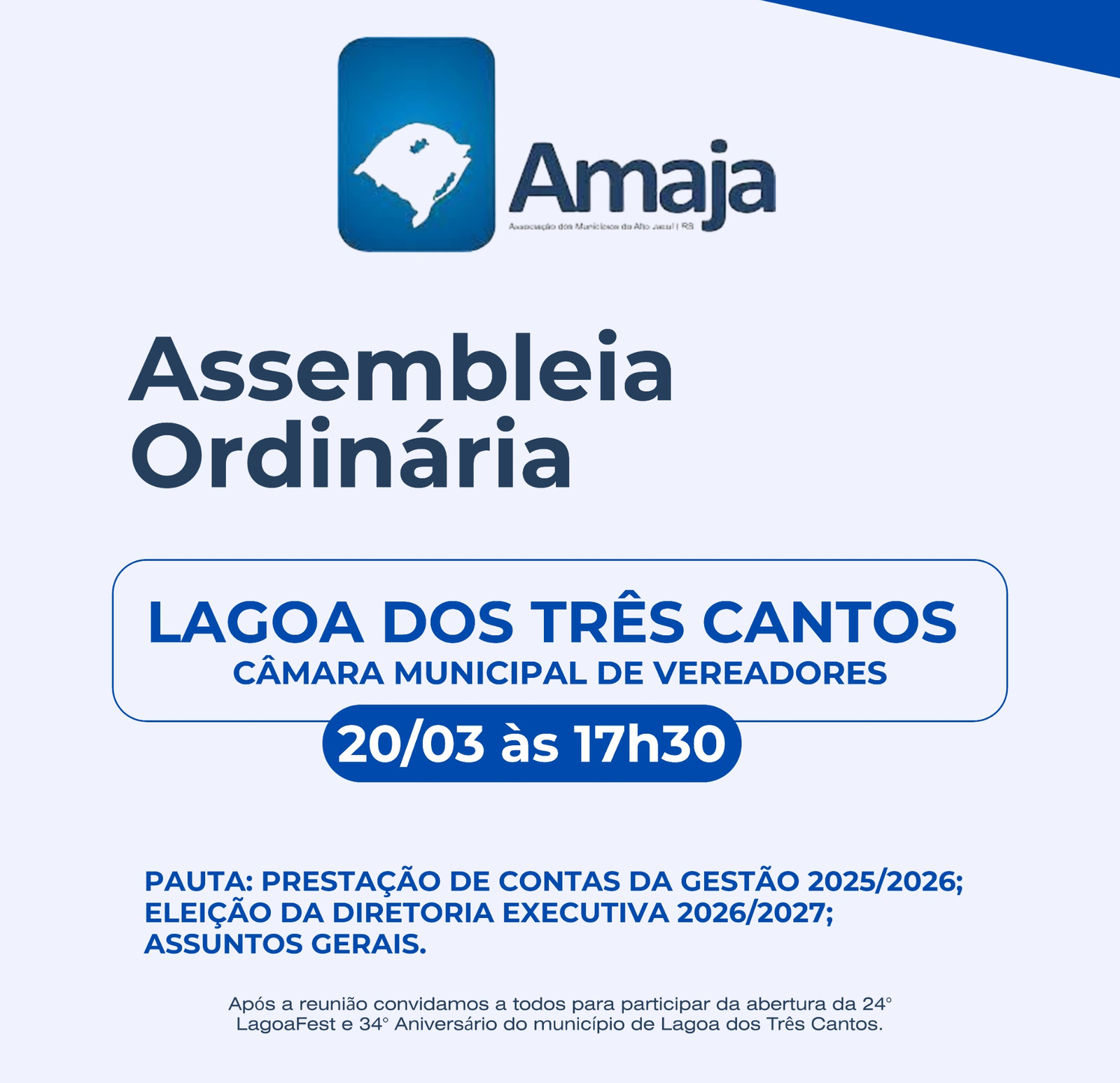 📢 Convite | Assembleia Geral da AMAJA 
